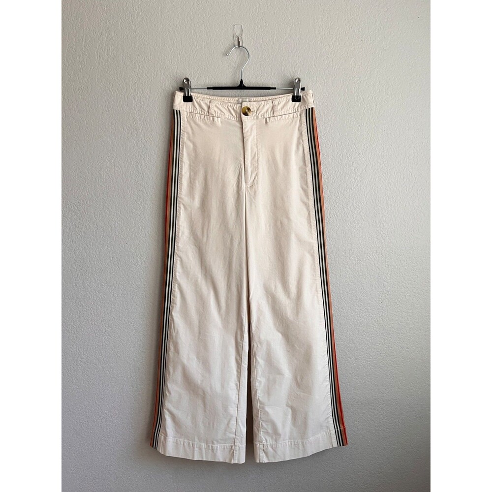 Maeve Anthropologie The Ettie Bold Stripe High-Rise Crop Wide-Leg Pants Size 27